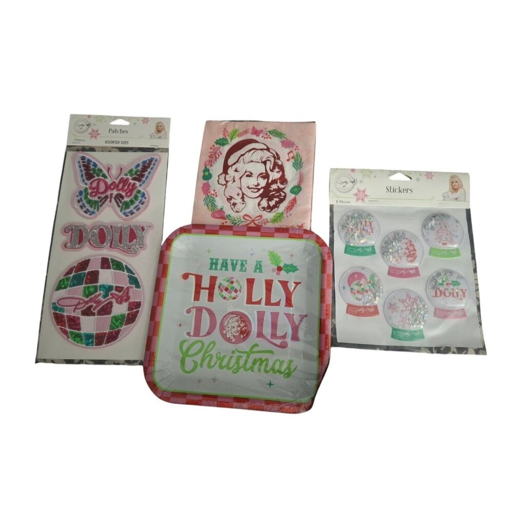 Dolly Parton Christmas Holly Jolly Party Set Of 4
